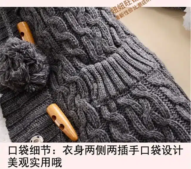New arrival Girl Sweater Coat Winter 2017 Autumn Casual Solid Hooded Long Thicker Cashmere Knit cardigan sweater Jacket Students 25