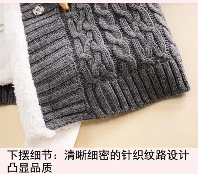 New arrival Girl Sweater Coat Winter 2017 Autumn Casual Solid Hooded Long Thicker Cashmere Knit cardigan sweater Jacket Students 26