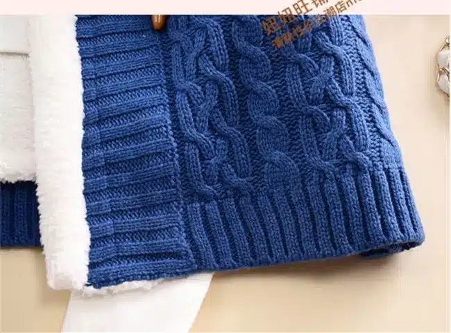 New arrival Girl Sweater Coat Winter 2017 Autumn Casual Solid Hooded Long Thicker Cashmere Knit cardigan sweater Jacket Students 38