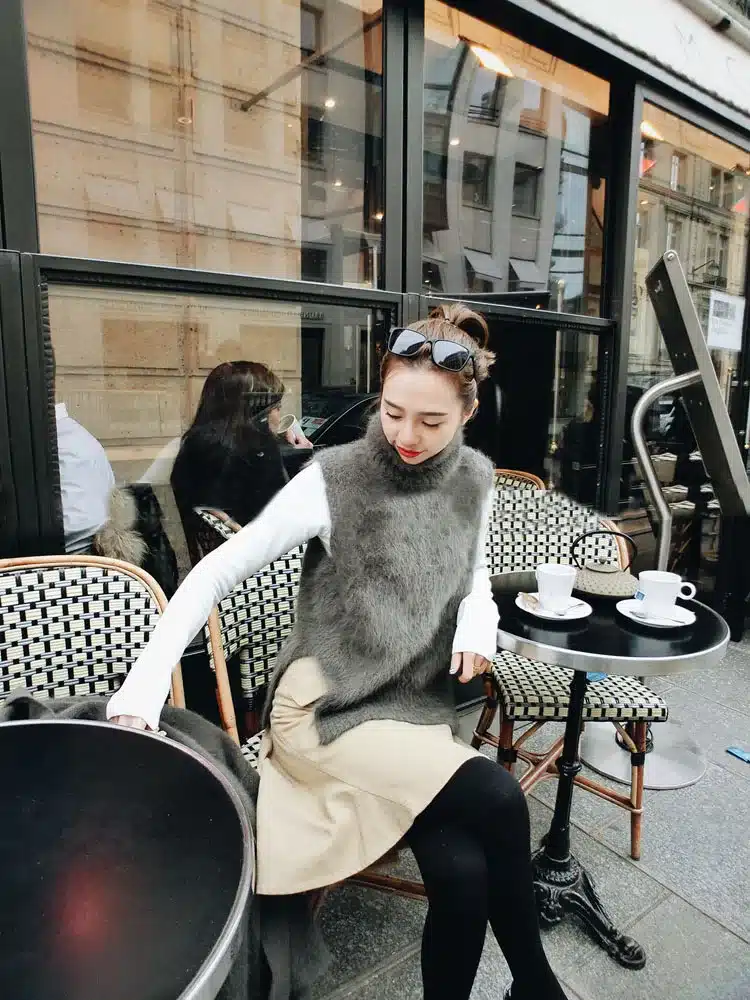 LOVELYDONKEY genuine mink cashmere sweater women cardigan knitted jacket long fur coat free shipping 611 9