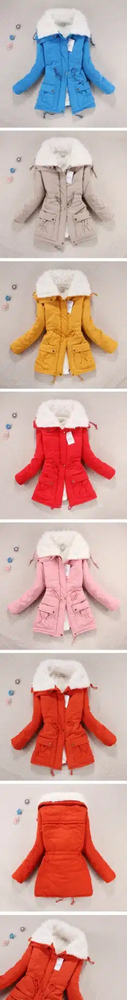HYDIBER New 2017 Winter Coat Women Slim Plus Size Outwear Medium-Long Wadded Jacket Thick Hooded Cotton Fleece Warm Cotton Parka 20
