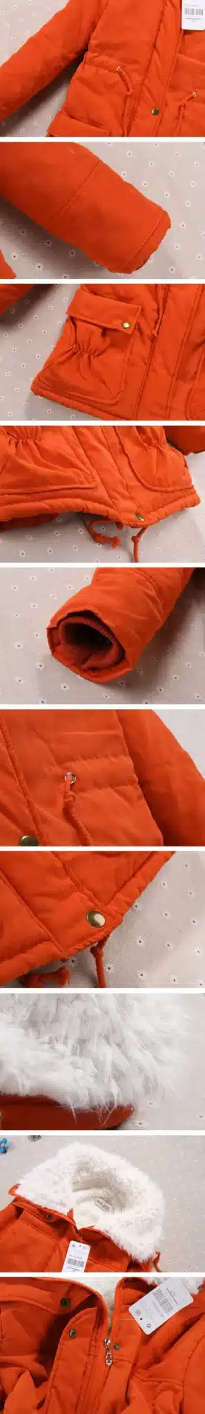 HYDIBER New 2017 Winter Coat Women Slim Plus Size Outwear Medium-Long Wadded Jacket Thick Hooded Cotton Fleece Warm Cotton Parka 22