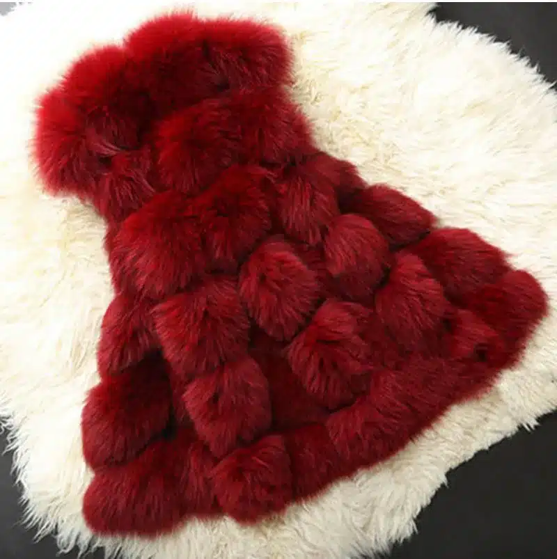 2017 Winter Warm Luxury Fur Vest for Women Faux Fur Coat Vests Women's Coats Jacket High Quality Furry Coat 31