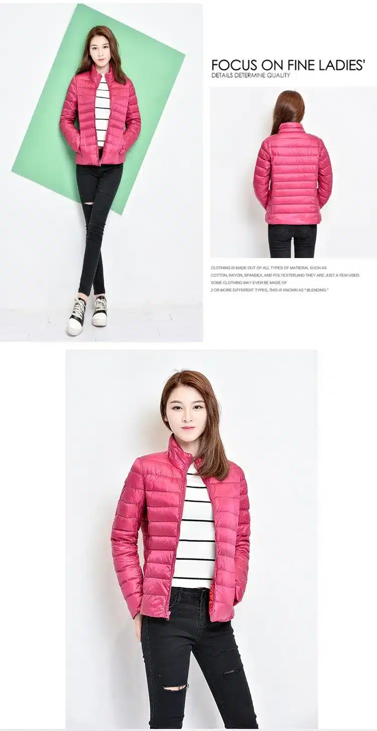 2017 New Women Winter Coat Fashion 90% White Duck Down Jacket Ultralight Portable Slim Down Coat Female Winter Jackets Parkas 15