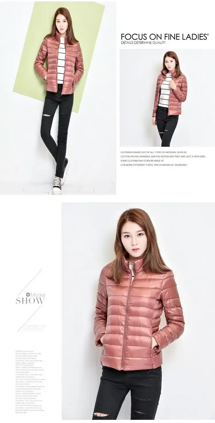 2017 New Women Winter Coat Fashion 90% White Duck Down Jacket Ultralight Portable Slim Down Coat Female Winter Jackets Parkas 19