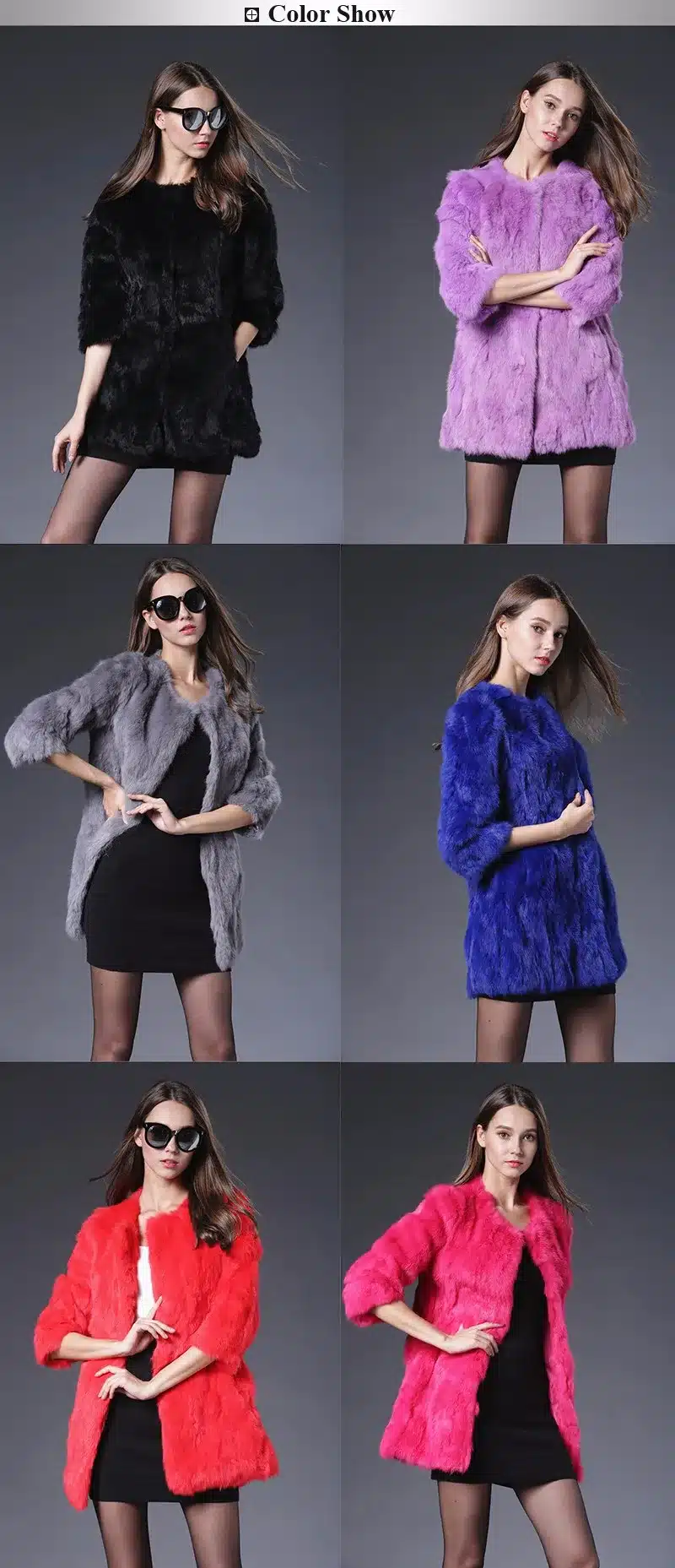 Free Shipping Genuine Rabbit Fur Coat long natural rabbit fur jacket Women Winter Rabbit Fur Waistcoat plus size w020 10