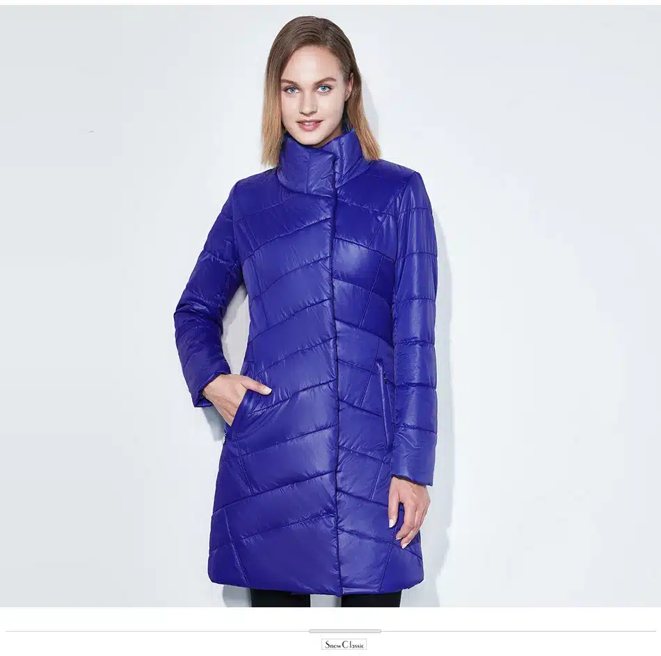 women jacket Spring slim thin coat women solid long parka warm coats outerwear zipper SnowClassic new arrival high quality 2017 13