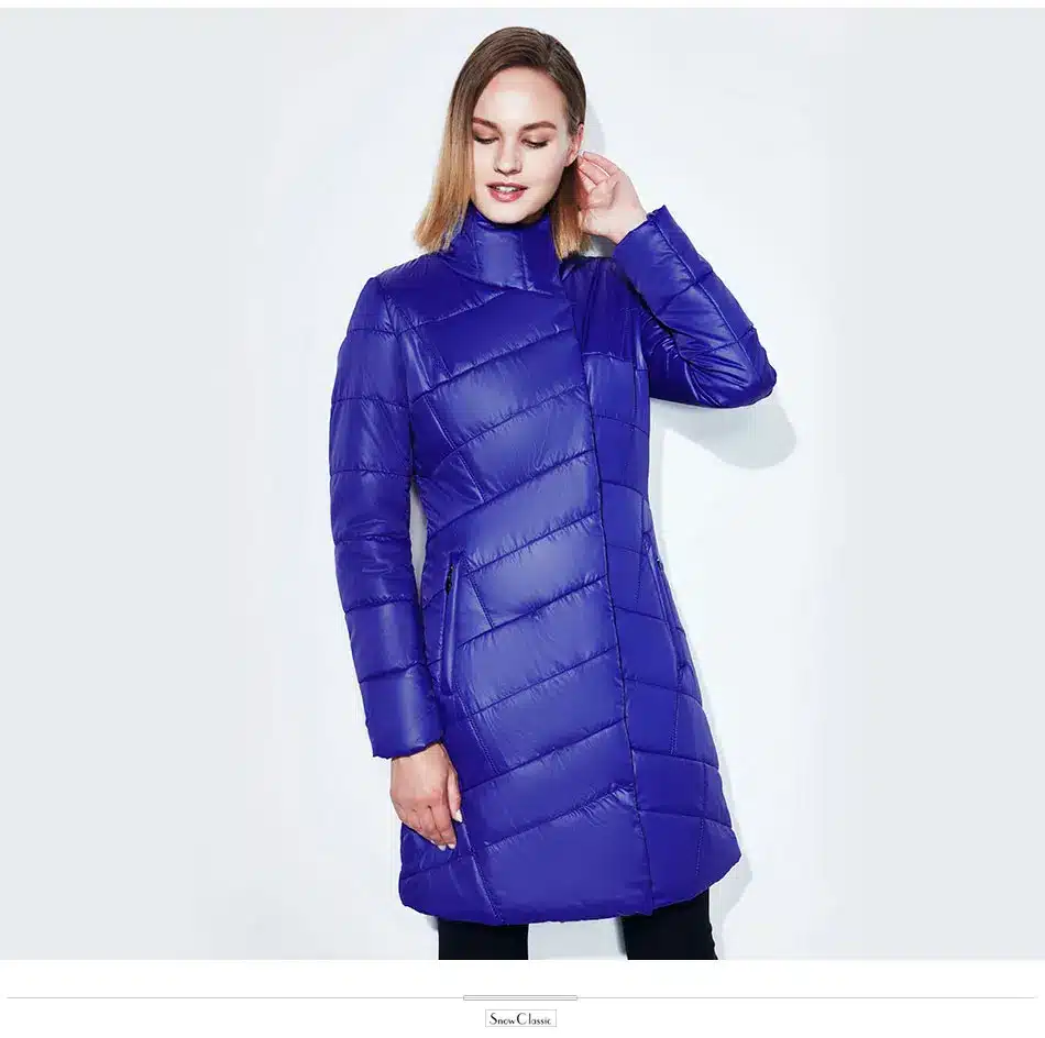 women jacket Spring slim thin coat women solid long parka warm coats outerwear zipper SnowClassic new arrival high quality 2017 15