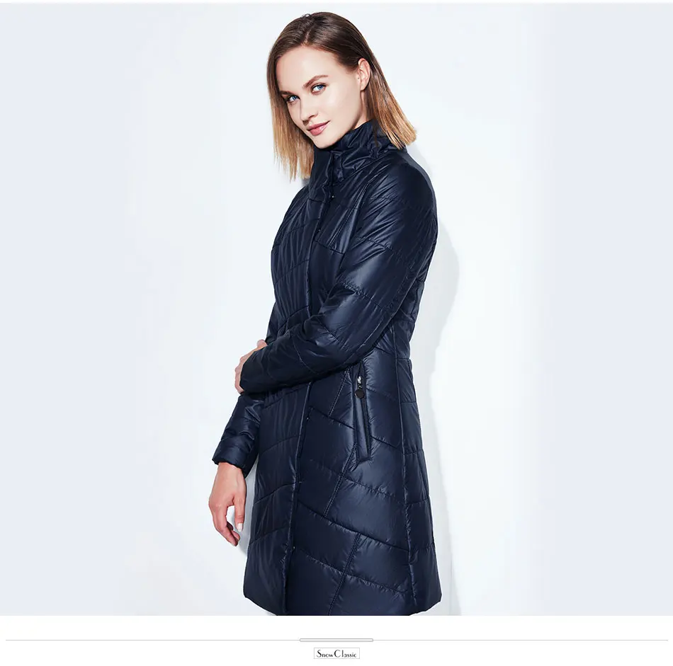 women jacket Spring slim thin coat women solid long parka warm coats outerwear zipper SnowClassic new arrival high quality 2017 16