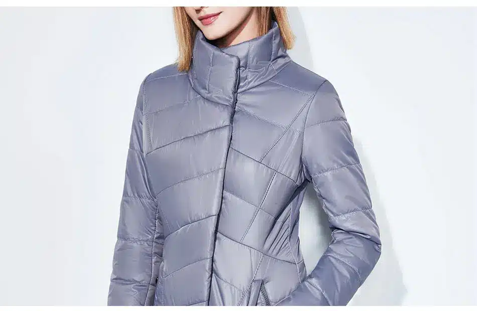 women jacket Spring slim thin coat women solid long parka warm coats outerwear zipper SnowClassic new arrival high quality 2017 25