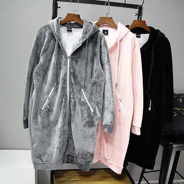 2017 Autumn New Open Velvet Women Hooded Basic Coats jacket Casual Lady Winter Long Fashion Black Hooded Jacket Outwear A3386 16