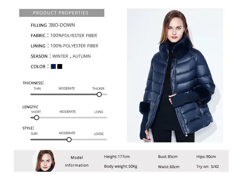 Winter coat jacket women warm 2017 female Winter Coats Real Rabbit Fur Collar/sleeve detachable Jackets Hot sale SnowClassic 10