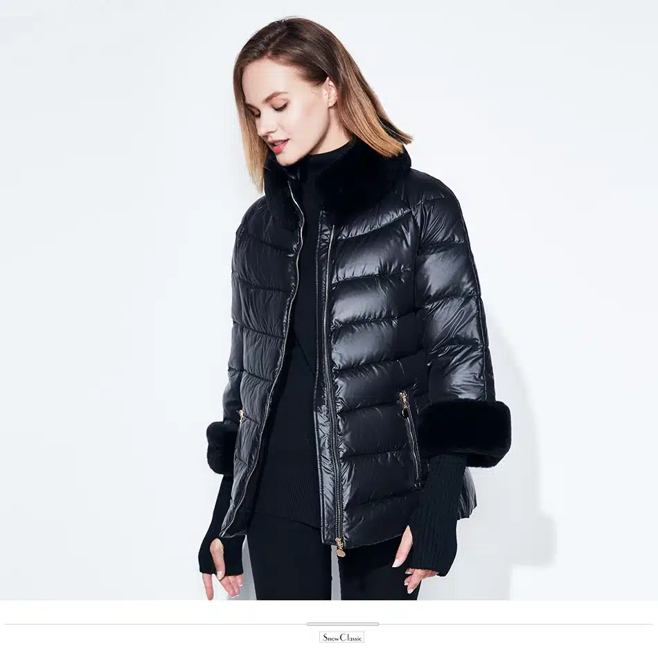 Winter coat jacket women warm 2017 female Winter Coats Real Rabbit Fur Collar/sleeve detachable Jackets Hot sale SnowClassic 13
