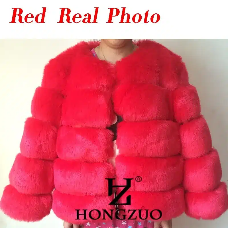 New Arrival 2017 Fashion Women Fur Coat High-Quality Faux Fox Patchwork Fur Short Coat Female Winter Warm Jacket Parka PC148 5