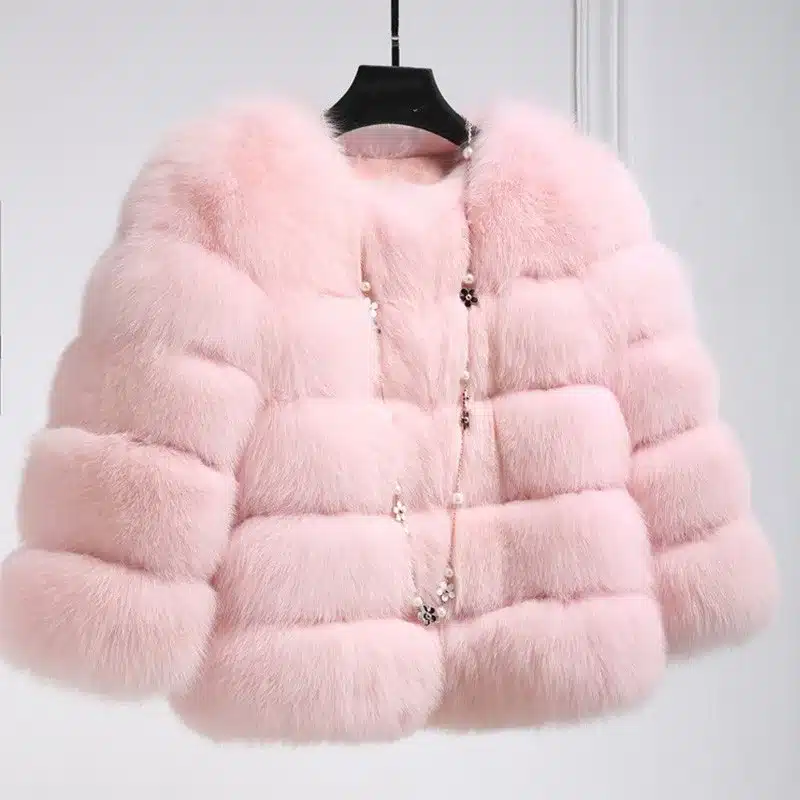 New Arrival 2017 Fashion Women Fur Coat High-Quality Faux Fox Patchwork Fur Short Coat Female Winter Warm Jacket Parka PC148 8
