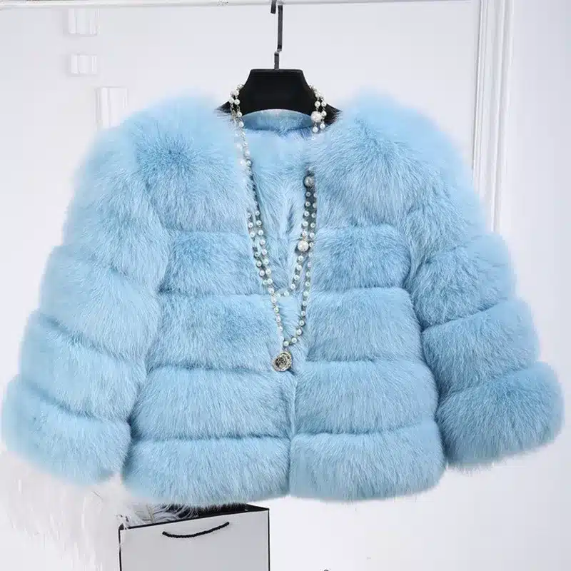 New Arrival 2017 Fashion Women Fur Coat High-Quality Faux Fox Patchwork Fur Short Coat Female Winter Warm Jacket Parka PC148 14