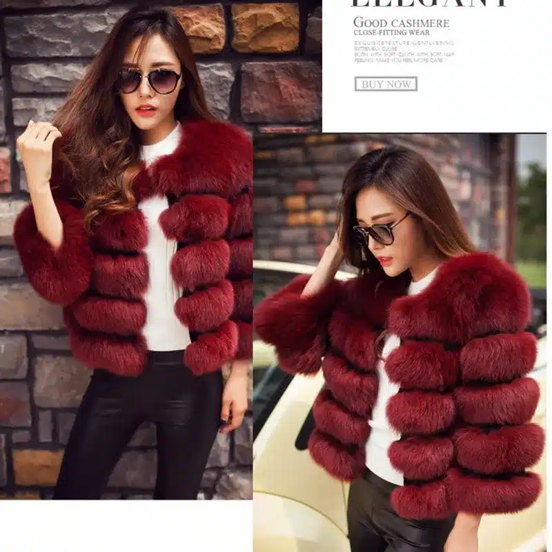 New Arrival 2017 Fashion Women Fur Coat High-Quality Faux Fox Patchwork Fur Short Coat Female Winter Warm Jacket Parka PC148 22