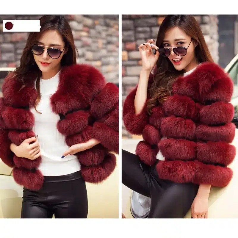 New Arrival 2017 Fashion Women Fur Coat High-Quality Faux Fox Patchwork Fur Short Coat Female Winter Warm Jacket Parka PC148 23