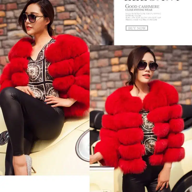 New Arrival 2017 Fashion Women Fur Coat High-Quality Faux Fox Patchwork Fur Short Coat Female Winter Warm Jacket Parka PC148 25