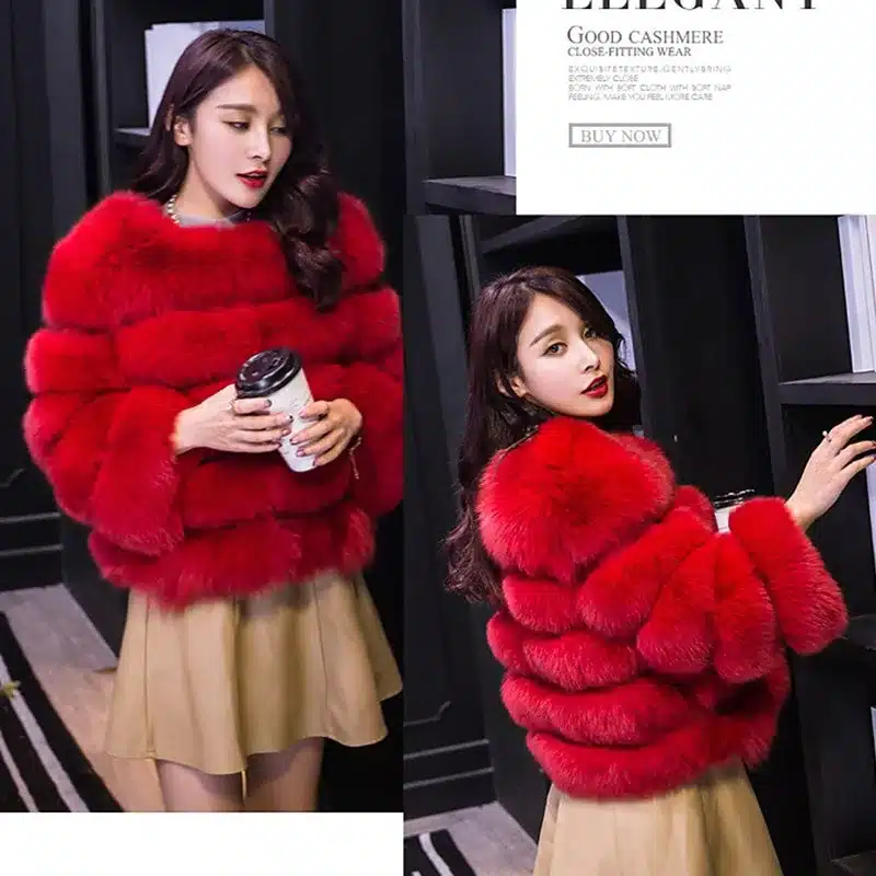 New Arrival 2017 Fashion Women Fur Coat High-Quality Faux Fox Patchwork Fur Short Coat Female Winter Warm Jacket Parka PC148 26