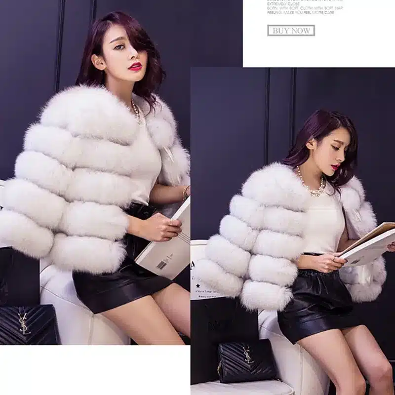 New Arrival 2017 Fashion Women Fur Coat High-Quality Faux Fox Patchwork Fur Short Coat Female Winter Warm Jacket Parka PC148 31