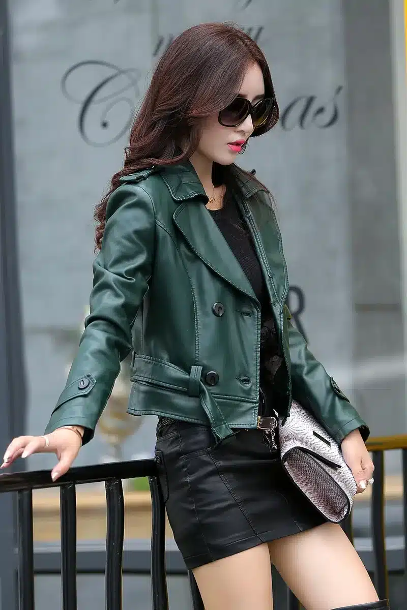 Leather Jacket Women Top Fashion New Plus Size Slim Dual Use Pu Removable Ladies Faux Synthetic Long Leather Trench Coat Female 39