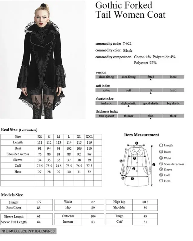 New Punk Rave Black gothic jacket Rock cosplay Kera Steampunk Sexy women Coat y2 1