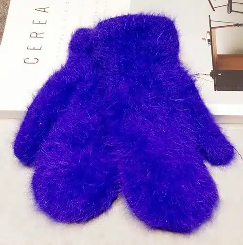 2015 Winter New Arrival Women Soft Wool rabbit hair Warm Knit Gloves Fashion Lovely Warmer Girls' candy color Mittens Gloves 18