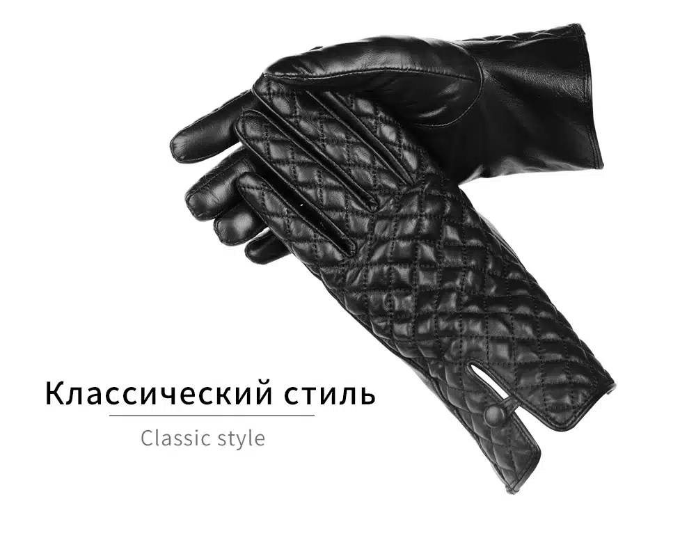 JOOLSCANA women gloves genuine leather fashion winter touch screen glove made of Italian imported sheepskin mitten tartan design 13