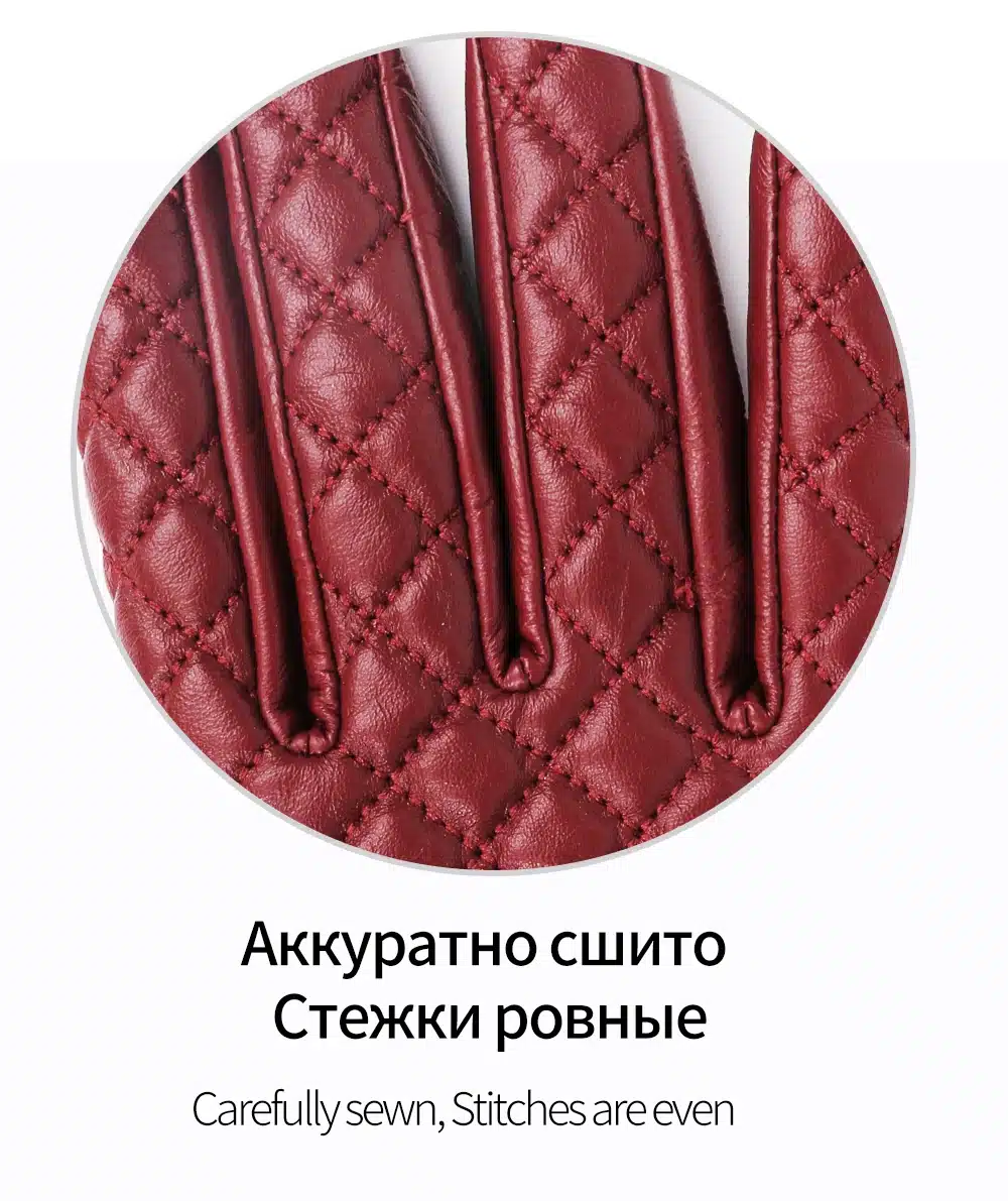 JOOLSCANA women gloves genuine leather fashion winter touch screen glove made of Italian imported sheepskin mitten tartan design 23