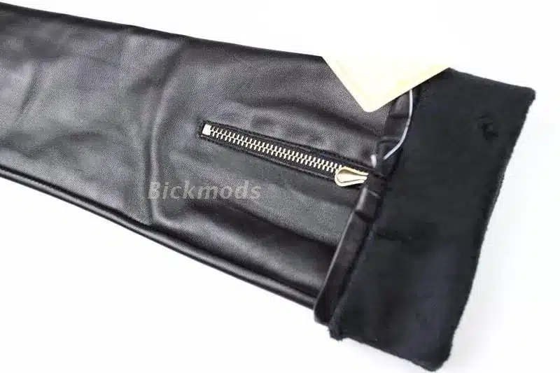New fashion zipper button long leather gloves sheepskin gloves female autumn and winter warm thin cashmere lining free shipping 25