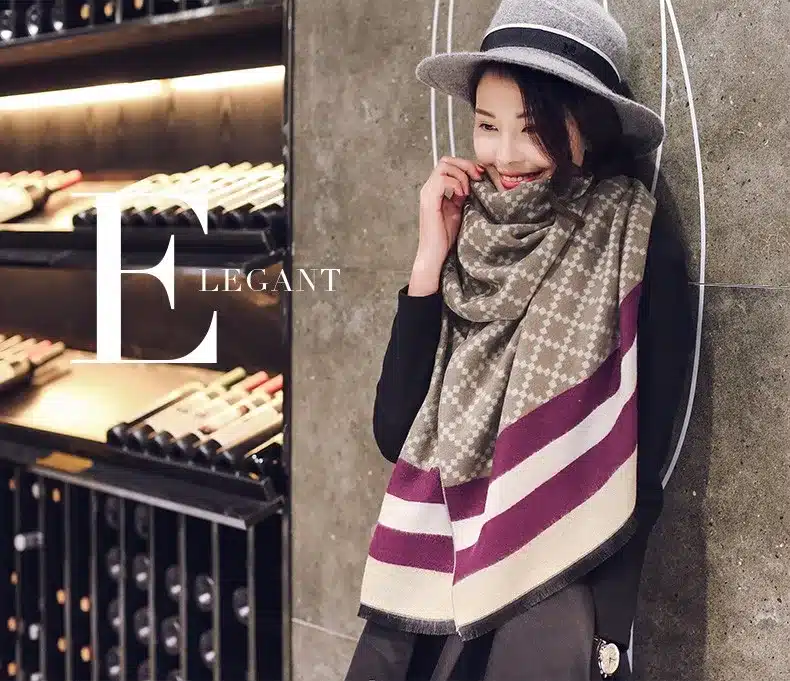 [AETRENDS] 2017 New Winter Women's Scarves Cashmere Plaid Scarf Double Sides Pashmina Shawl Z-3424 10