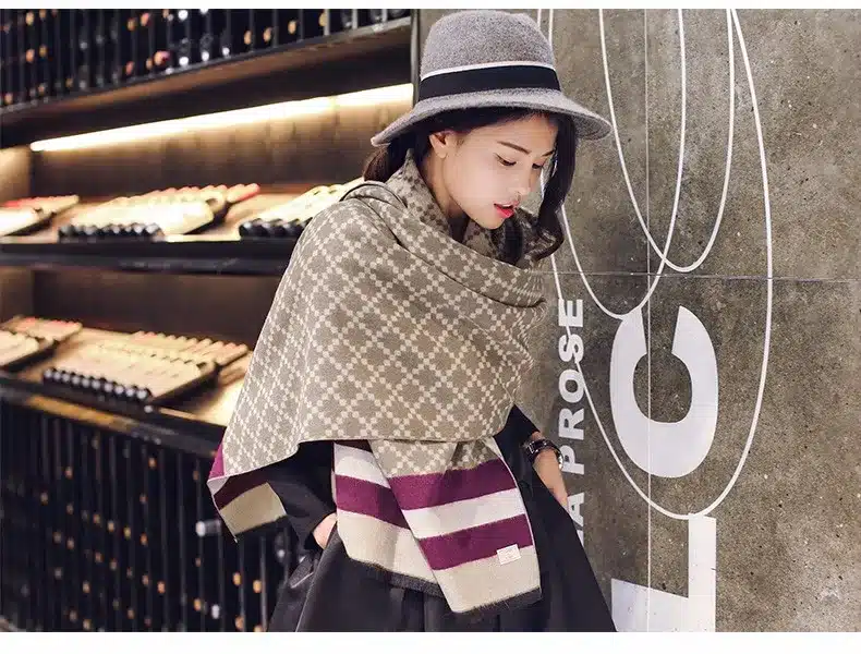 [AETRENDS] 2017 New Winter Women's Scarves Cashmere Plaid Scarf Double Sides Pashmina Shawl Z-3424 11
