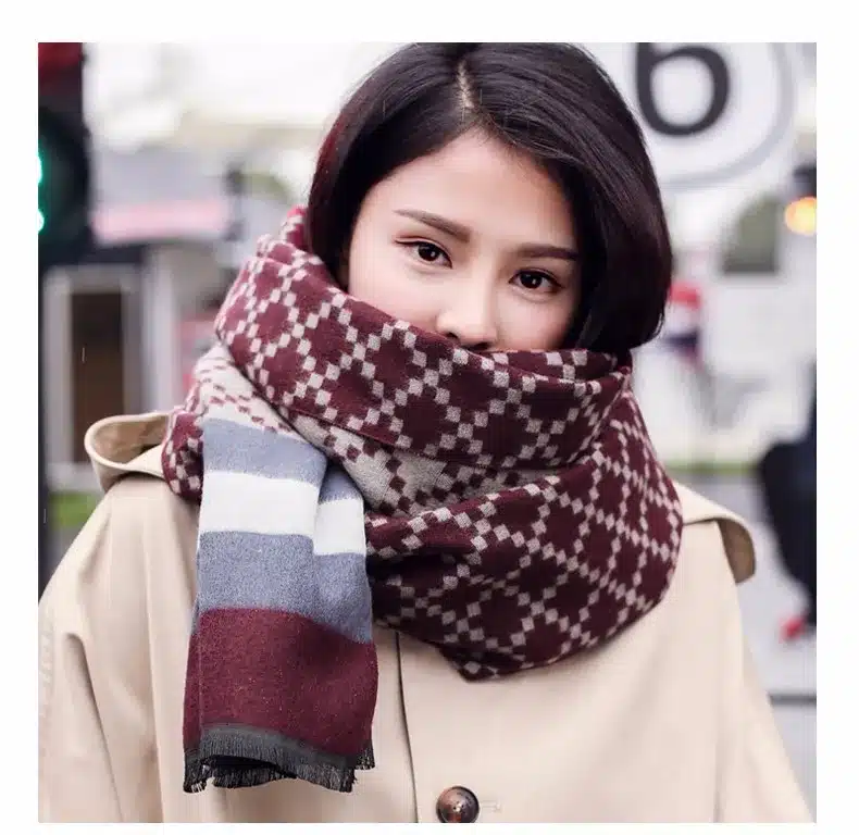 [AETRENDS] 2017 New Winter Women's Scarves Cashmere Plaid Scarf Double Sides Pashmina Shawl Z-3424 14
