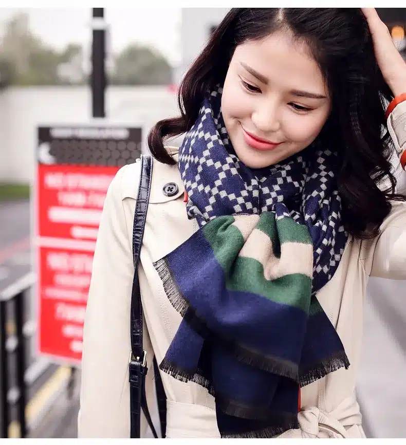 [AETRENDS] 2017 New Winter Women's Scarves Cashmere Plaid Scarf Double Sides Pashmina Shawl Z-3424 16