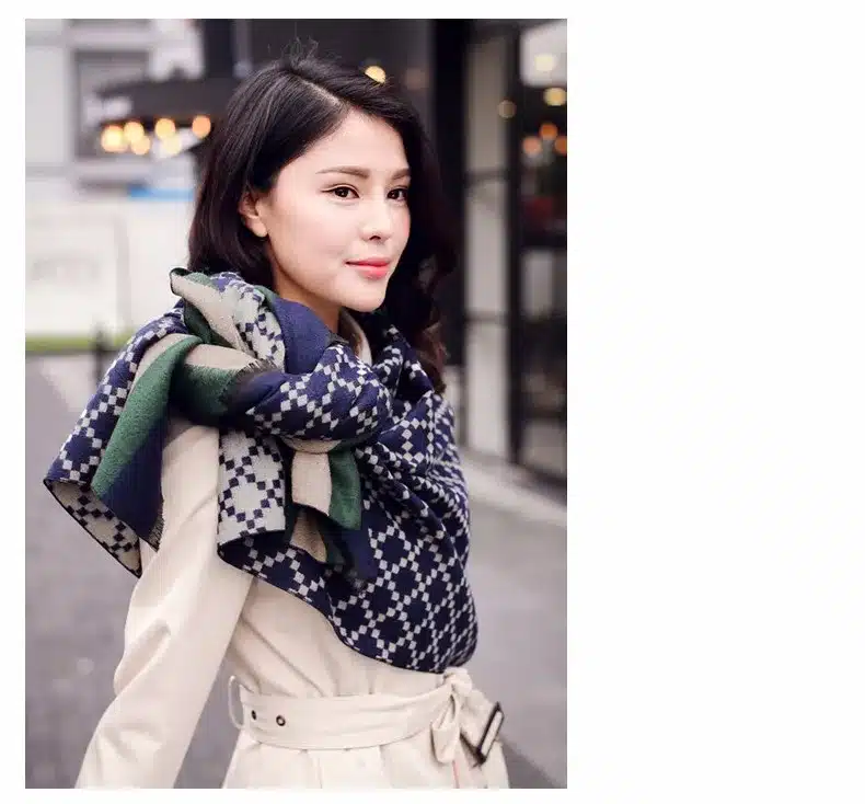 [AETRENDS] 2017 New Winter Women's Scarves Cashmere Plaid Scarf Double Sides Pashmina Shawl Z-3424 18