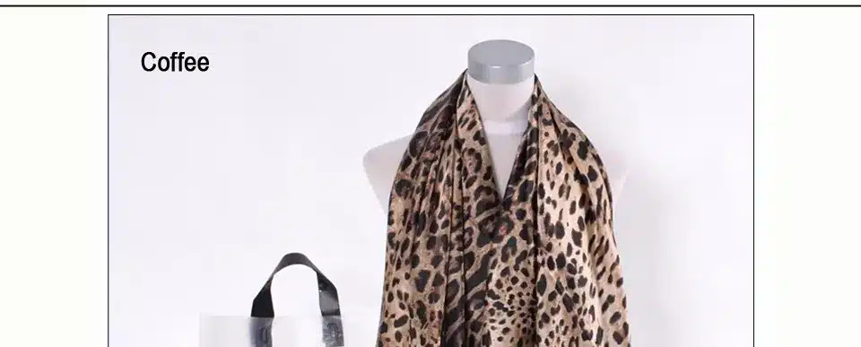 [BYSIFA]Coffee black Leopard Print Square Scarves Printed 2016 New Design Crepe Satin Silk Winter Ladies Scarves Wraps 130*130cm 8