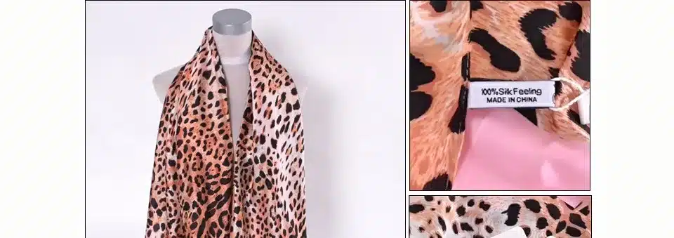 [BYSIFA]Coffee black Leopard Print Square Scarves Printed 2016 New Design Crepe Satin Silk Winter Ladies Scarves Wraps 130*130cm 14