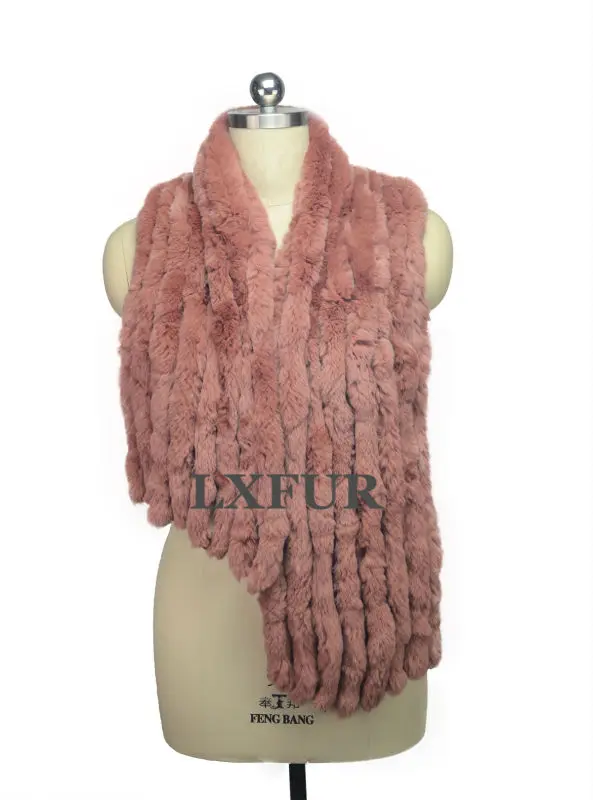 Fashion Women Scarf Classic 8 Vertical Bars Wrap Scarf Long Scarves 145cm*27cm Ladies Winter Real Rex Rabbit Fur Scarves LX00856 56