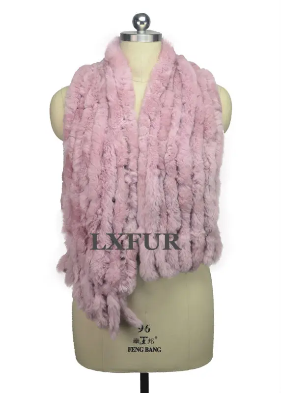 Fashion Women Scarf Classic 8 Vertical Bars Wrap Scarf Long Scarves 145cm*27cm Ladies Winter Real Rex Rabbit Fur Scarves LX00856 57
