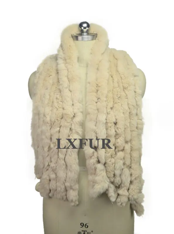Fashion Women Scarf Classic 8 Vertical Bars Wrap Scarf Long Scarves 145cm*27cm Ladies Winter Real Rex Rabbit Fur Scarves LX00856 61