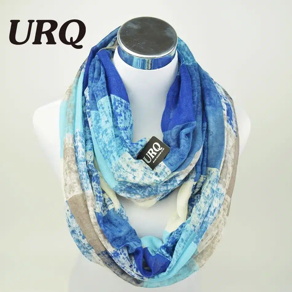 Winter Tube Scarves Warm For Women 2016 New Design plaid lady Ring Scarfs Infinity Scarf muffler V8A18430 4