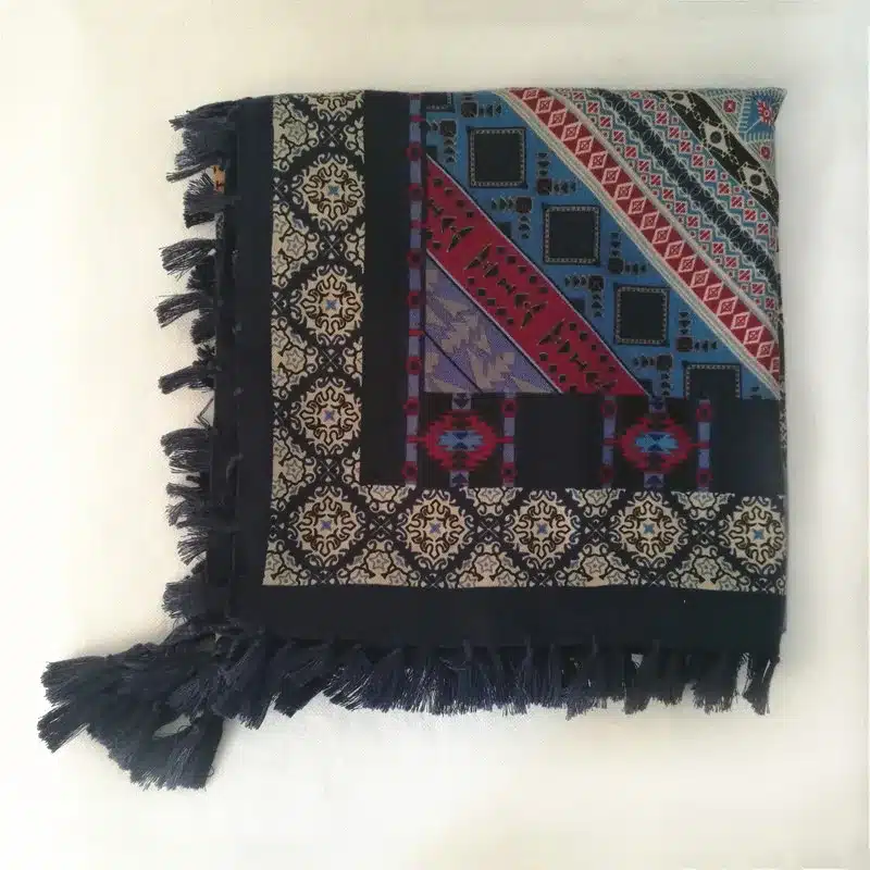 Hot sale bandana new fashion woman Scarf square scarves Printed Women Wraps Winter autumn ladies shawl Luxury Brand tassel scarf 15