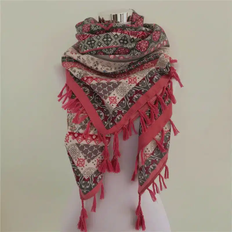 Hot sale bandana new fashion woman Scarf square scarves Printed Women Wraps Winter autumn ladies shawl Luxury Brand tassel scarf 17