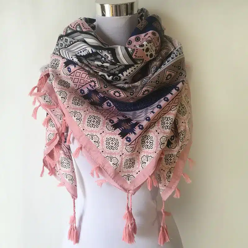 Hot sale bandana new fashion woman Scarf square scarves Printed Women Wraps Winter autumn ladies shawl Luxury Brand tassel scarf 20