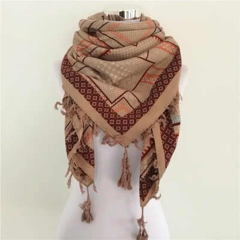 Hot sale bandana new fashion woman Scarf square scarves Printed Women Wraps Winter autumn ladies shawl Luxury Brand tassel scarf 27