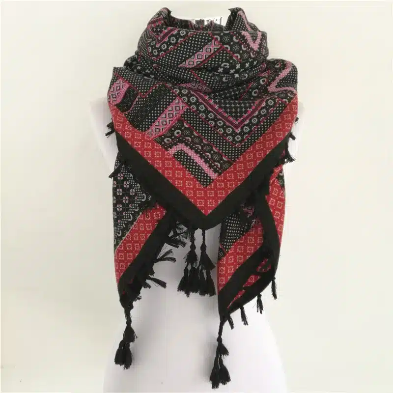 Hot sale bandana new fashion woman Scarf square scarves Printed Women Wraps Winter autumn ladies shawl Luxury Brand tassel scarf 28