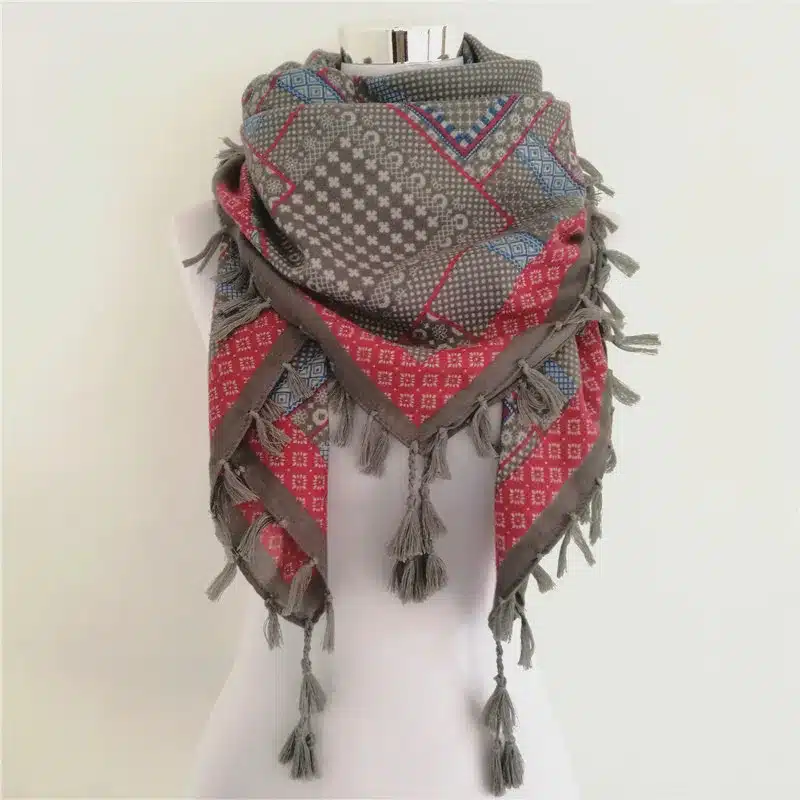 Hot sale bandana new fashion woman Scarf square scarves Printed Women Wraps Winter autumn ladies shawl Luxury Brand tassel scarf 31