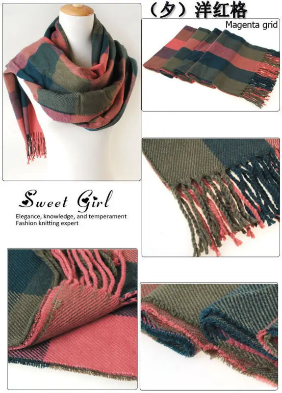 Scarf Women Winter Cachecol Women European And American Style !2017 Winter Light Fringe Scarves Long Shawl Tassel Cashmere Cg 18