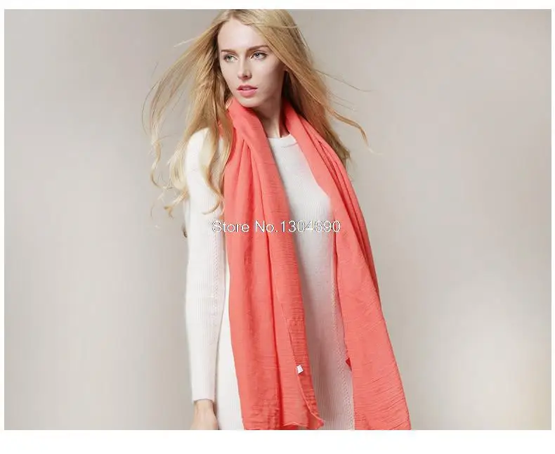 Autumn 2017 New Arrival Scarf Women Dress Scarves Winter Warm Cotton Wraps Solid Colors Apparel Accessories 12
